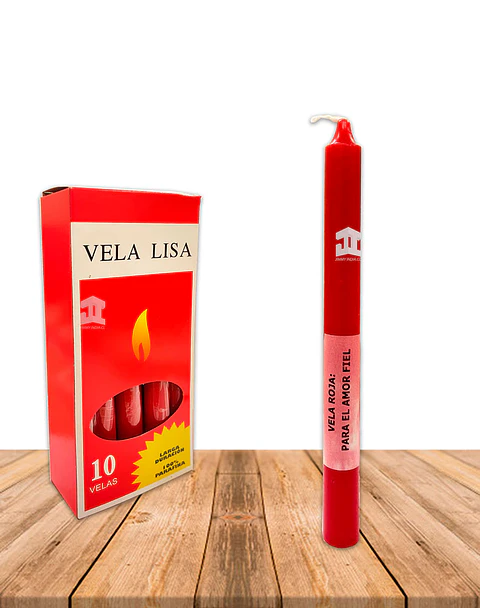 Vela Lisa Esotéricas Color Rojo