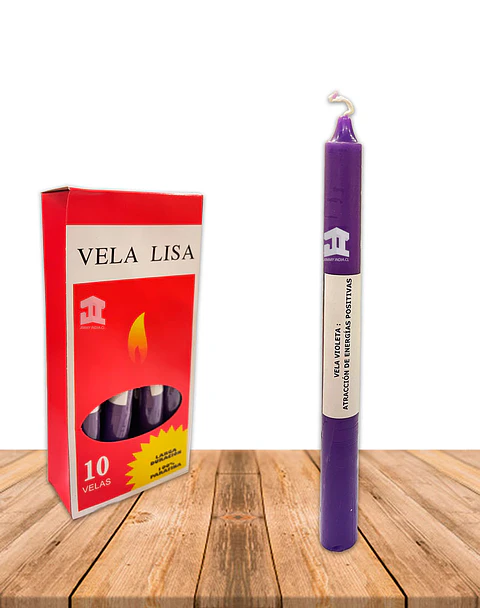 Vela Lisa Esotéricas Color Violeta