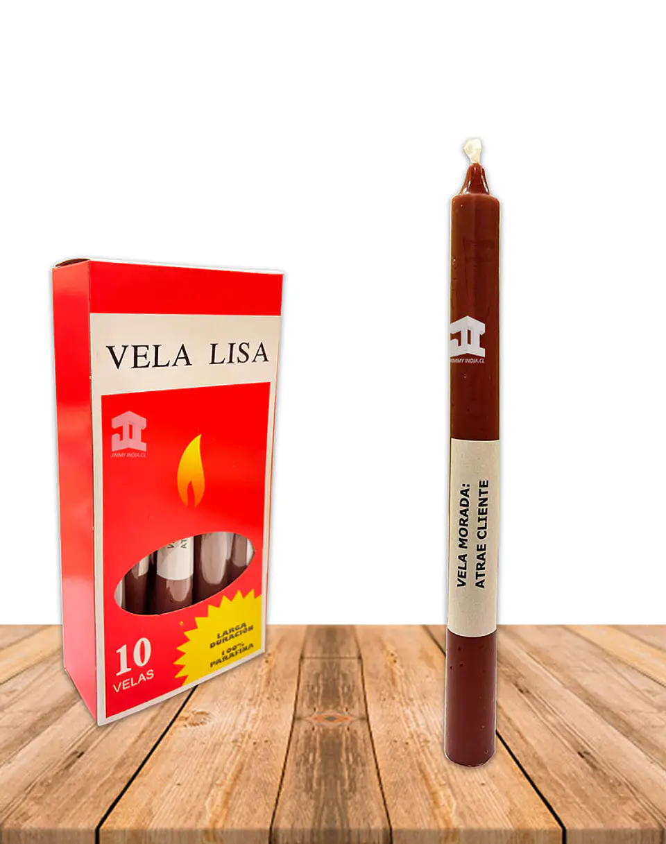 Vela Lisa Esotéricas Color Café 1
