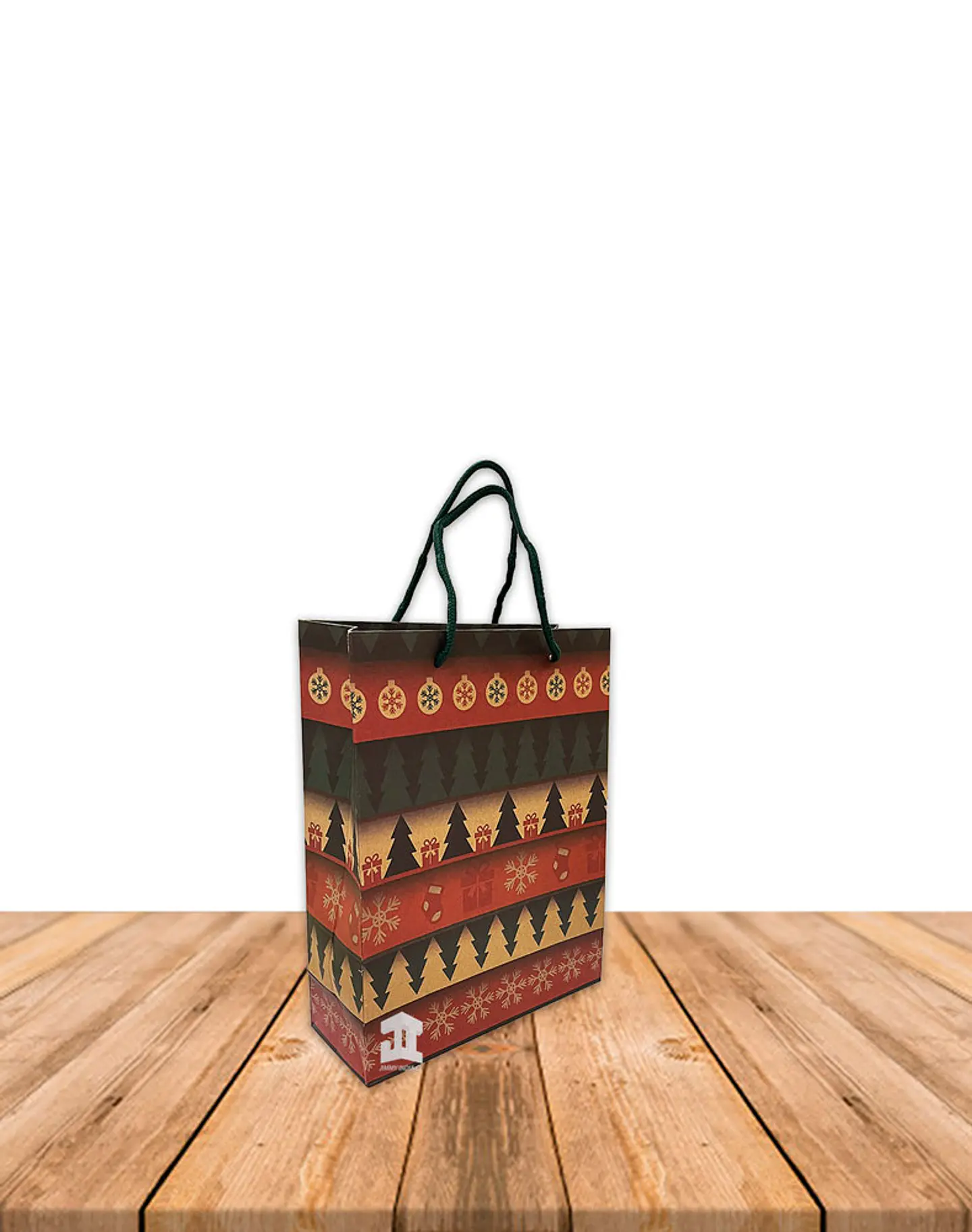 Bolsa Papel Kraft Navidad 24,5x19cm Precio x Docena JI16-11E 3