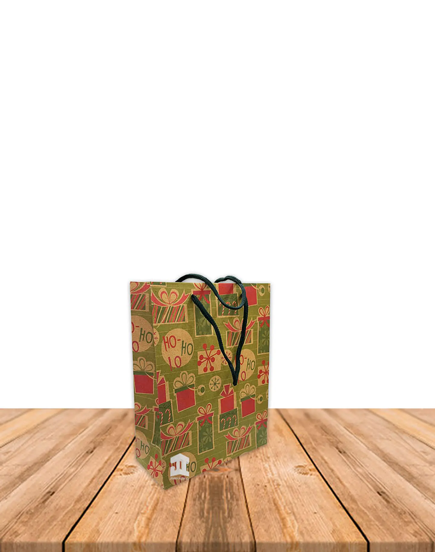 Bolsa Papel Kraft Navidad 24,5x19cm Precio x Docena JI16-11E 4