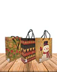 Bolsa Papel Kraft Navidad 24,5x19cm Precio x Docena JI16-11E - Miniatura 1