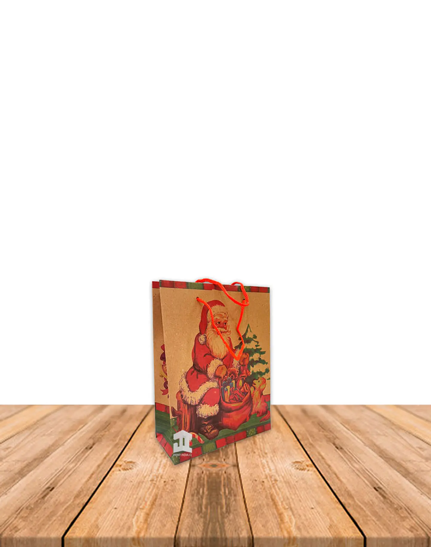 Bolsa Papel Kraft Navidad 20x15cm Precio x Docena JI16-11D 4