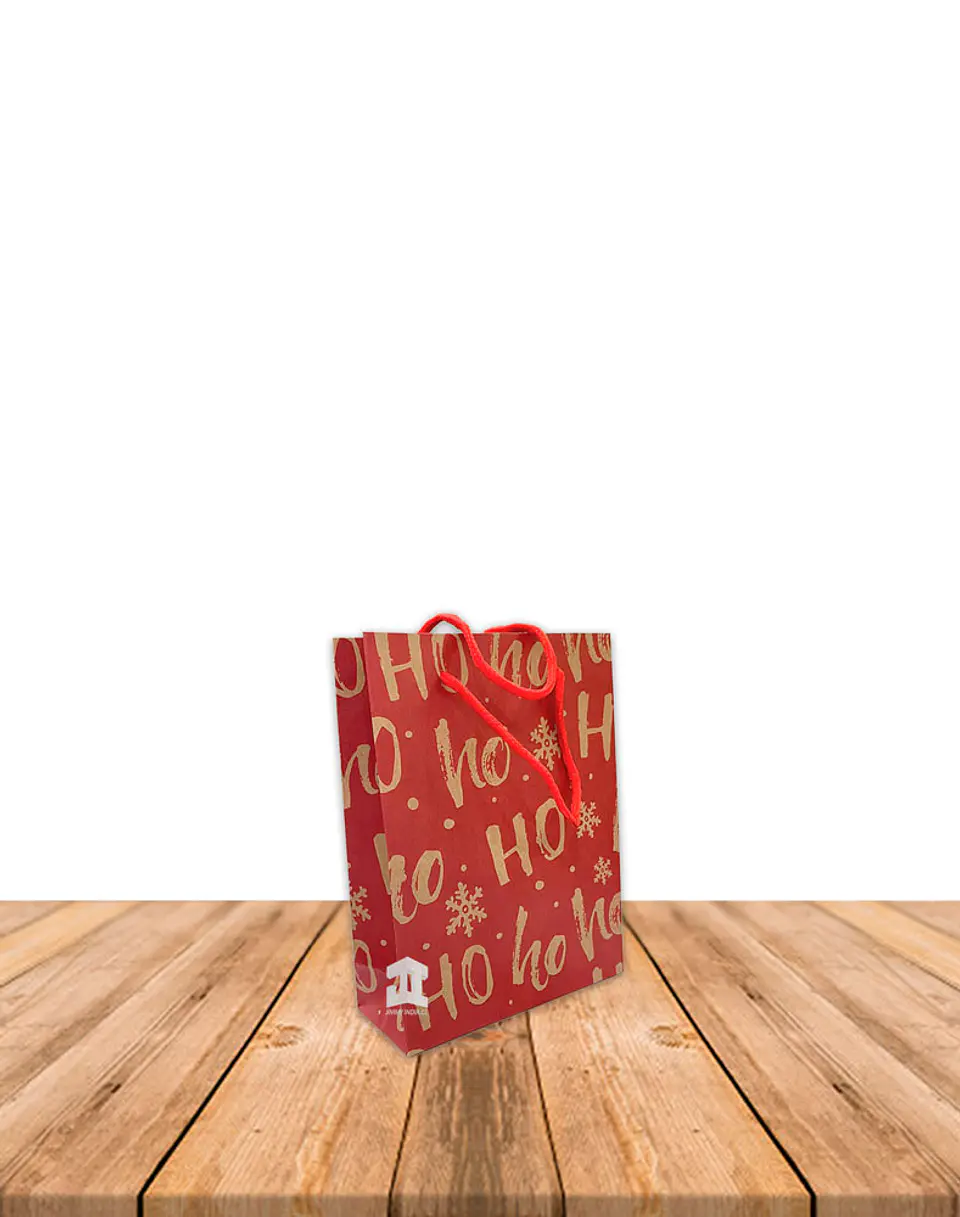 Bolsa Papel Kraft Navidad 20x15cm Precio x Docena JI16-11D 8
