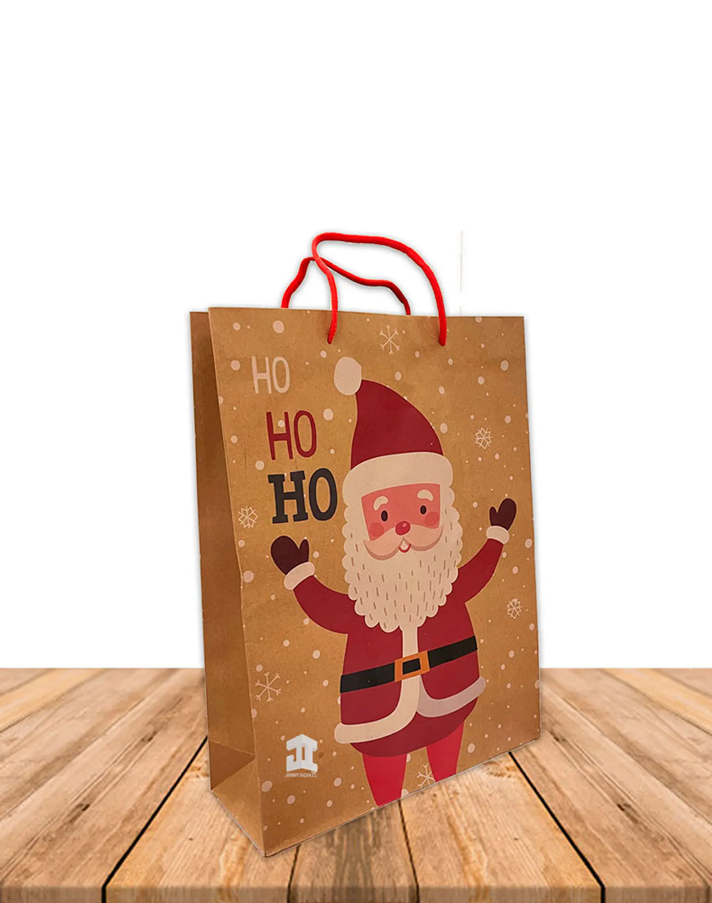 Bolsa Papel Kraft Navidad 37x28cm Precio x Docena JI16-11C 2
