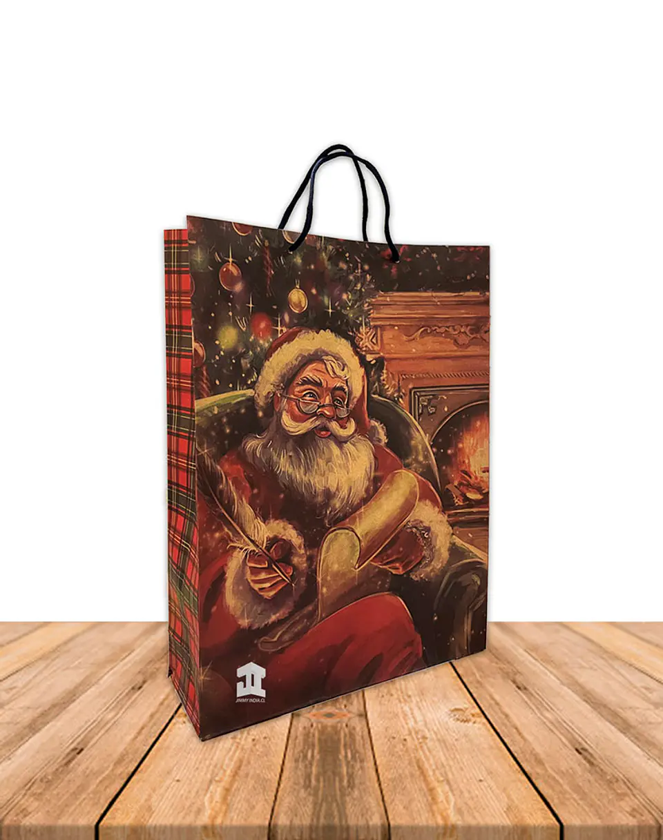 Bolsa Papel Kraft Navidad 42x31,5cm Precio x Docena JI16-11G 2