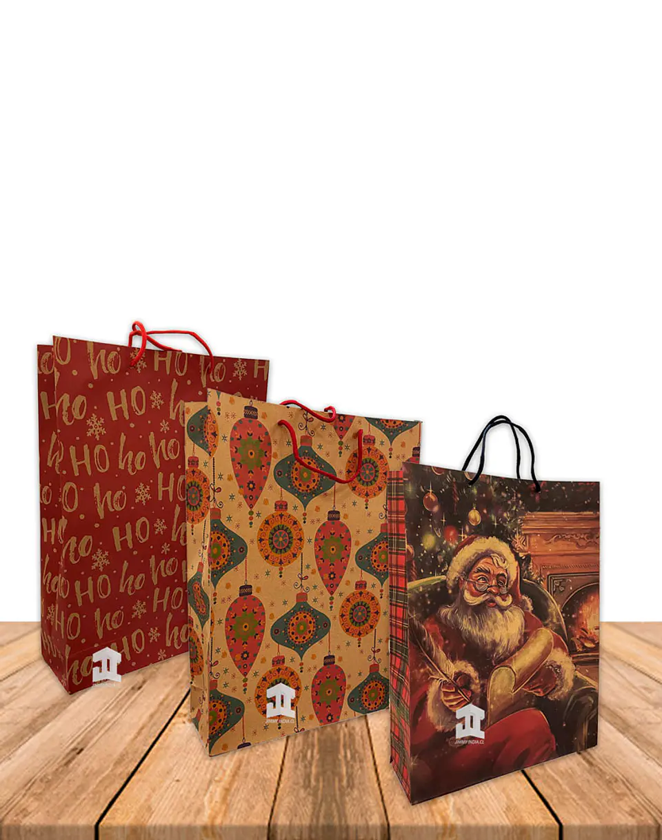 Bolsa Papel Kraft Navidad 42x31,5cm Precio x Docena JI16-11G 1