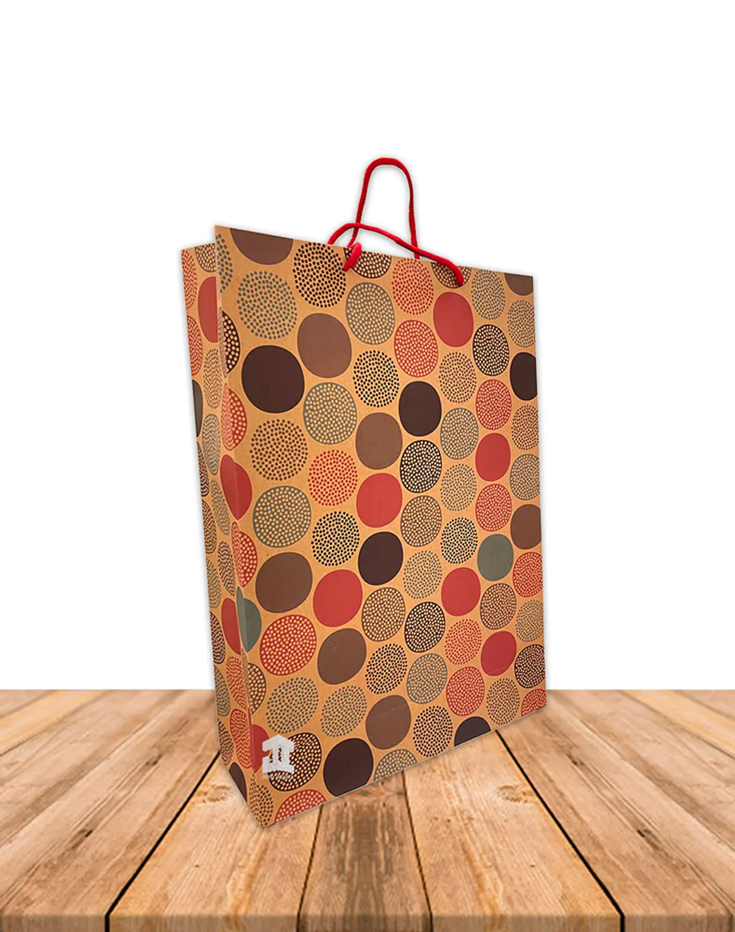 Bolsa Papel Kraft c/diseño 42x31,5cm Precio x Docena JI16-10G 3