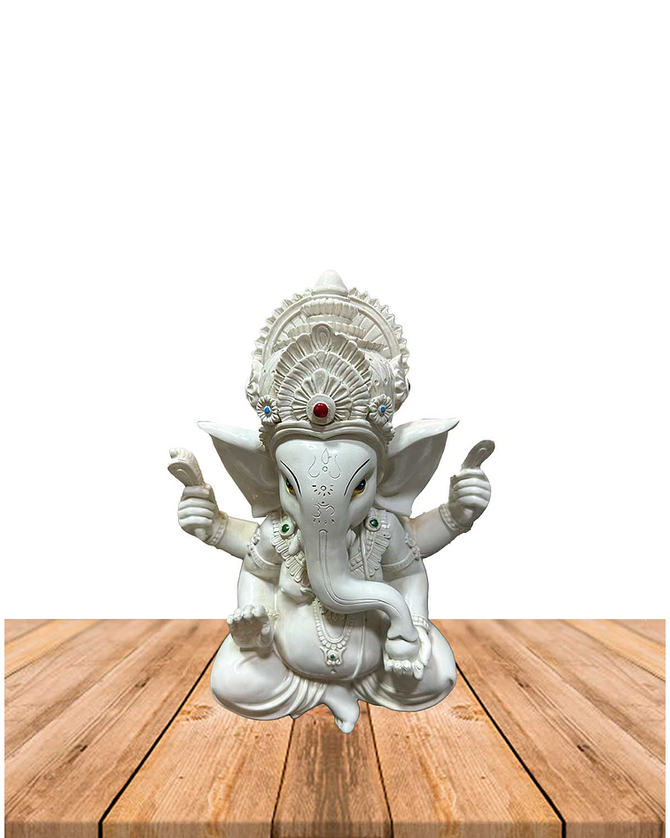 Dios Ganesh en Poliresina Mediana  10" JI19-048