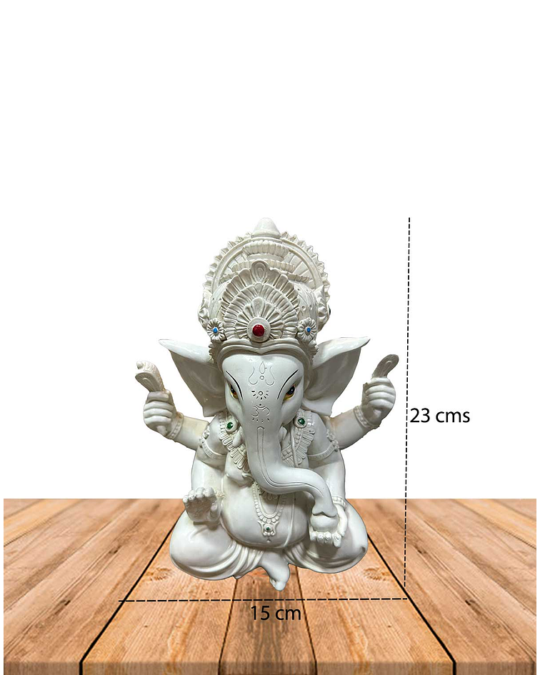 Dios Ganesh en Poliresina Mediana  10" JI19-048
