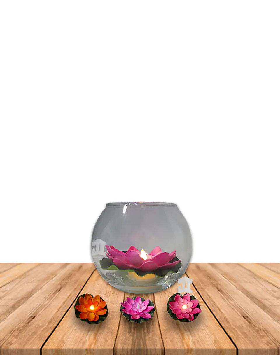  Caja Flor de Loto con Luz 6 un 3