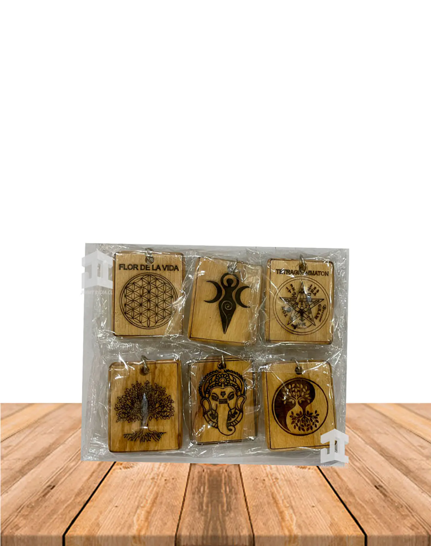 Pack de 6 Unidades Llavero De Palo Santo  2