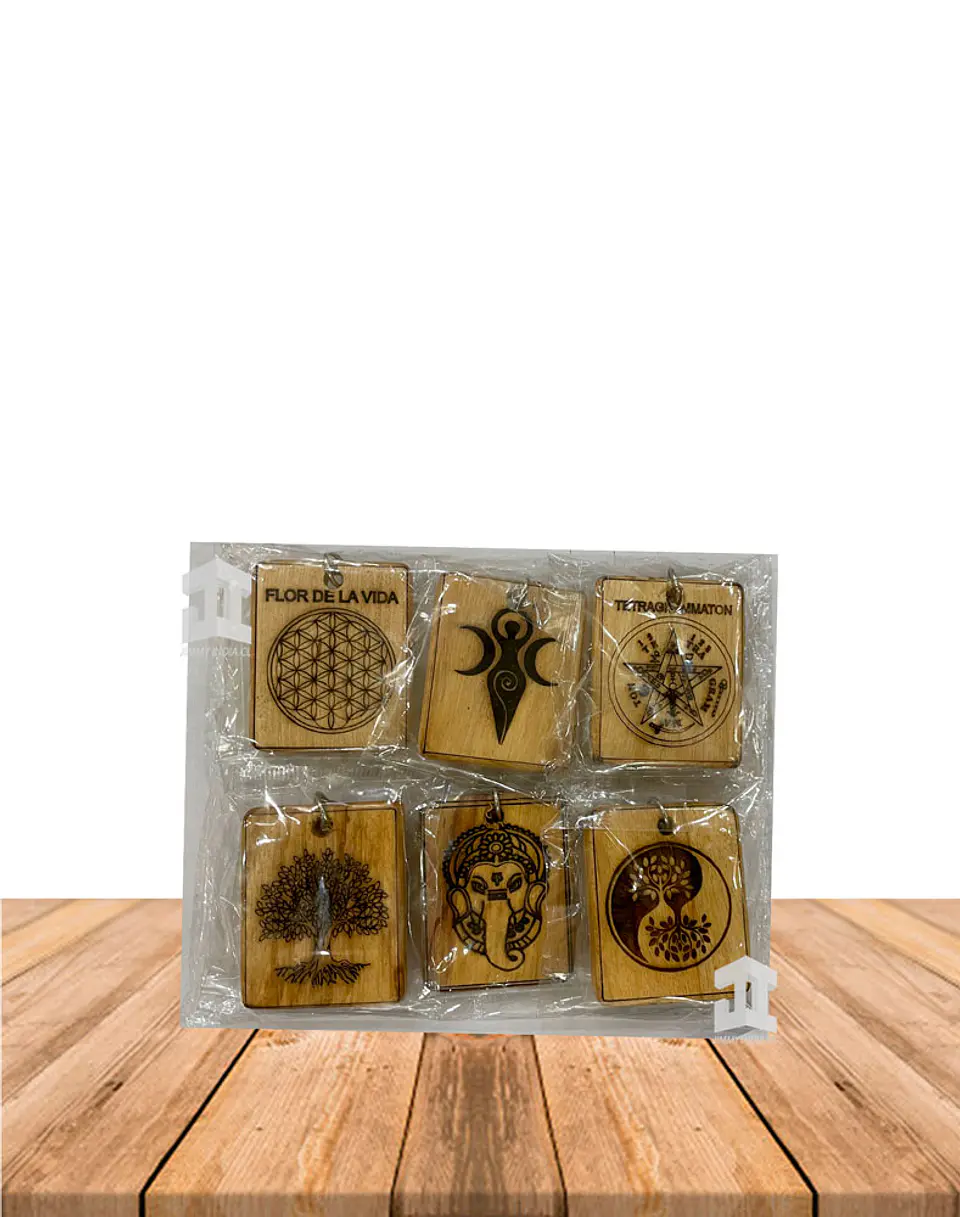 Pack de 6 Unidades Llavero De Palo Santo  2