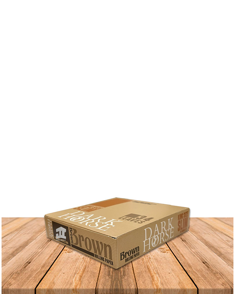 Papelillo Dark Horse Sabana King Size Slim Brown, Caja de 25