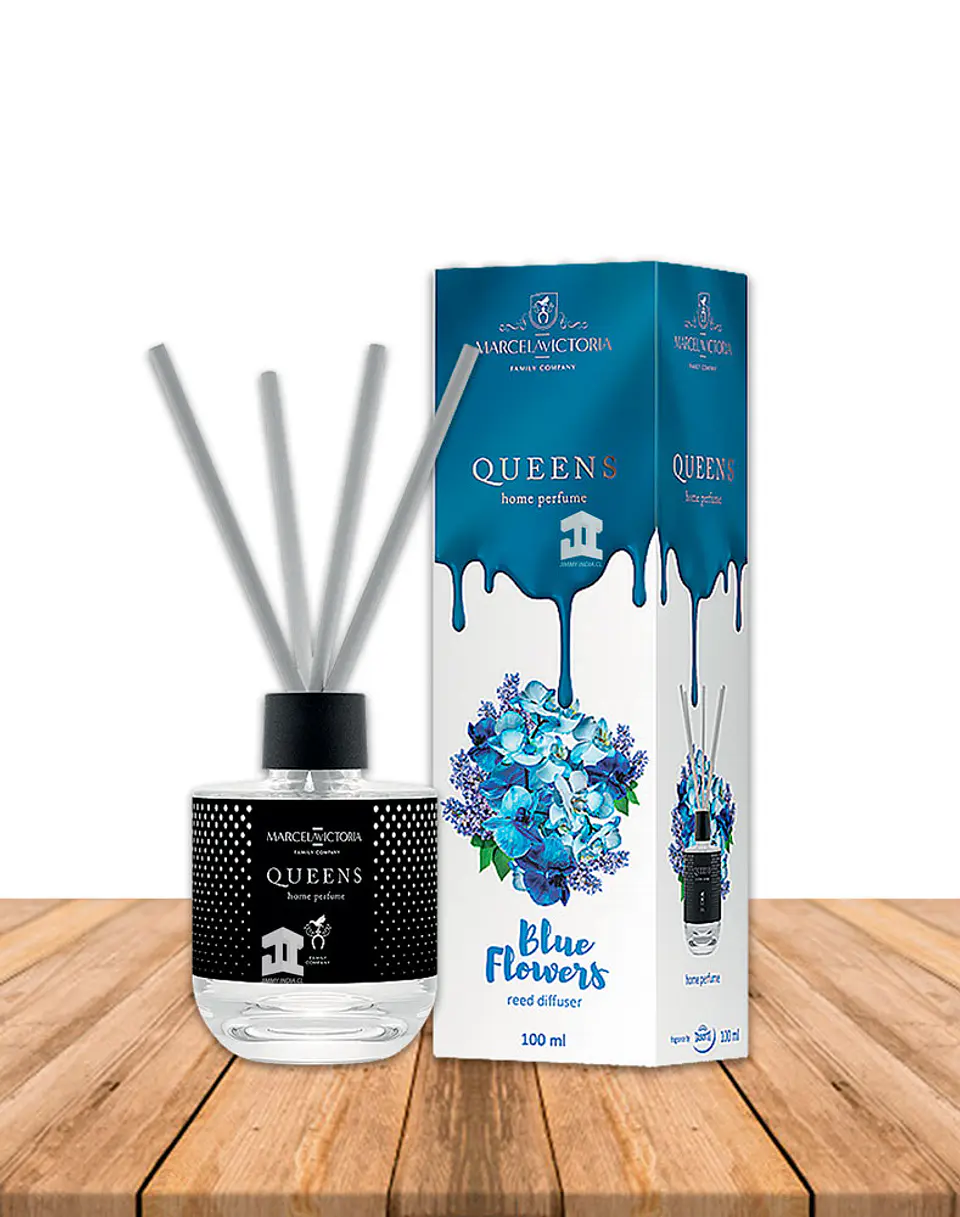Reed Difusor Queens Flores Azul MV 100ml 1
