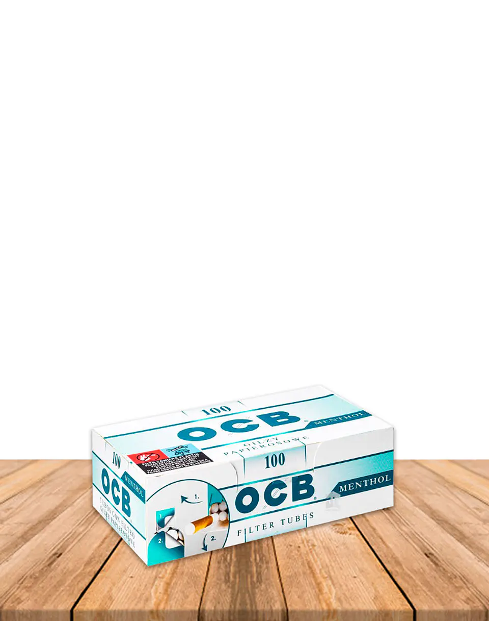 Tubos Ocb Menthol  Pack de 5 Display 2