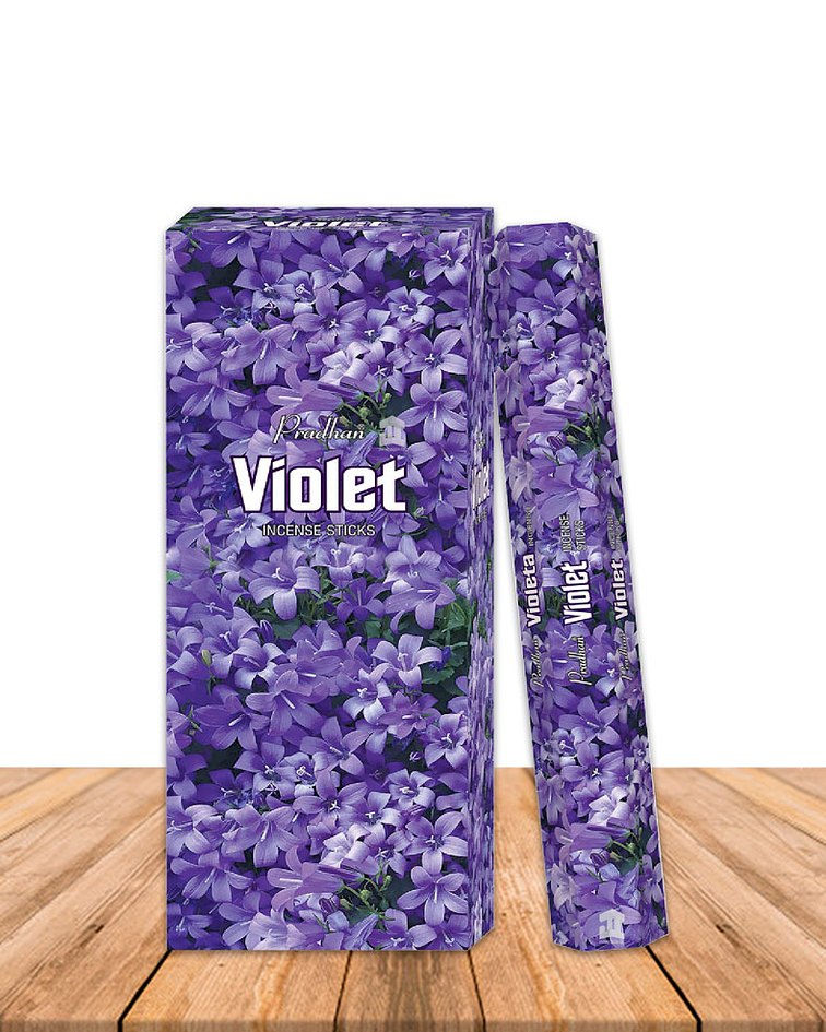 Incienso Formato Hexagonal Floral Violeta