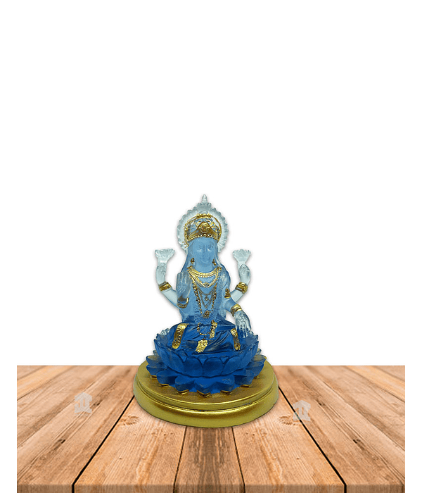 Diosa lakshmi Pequeña  Azul Transparente 4" JI21-12