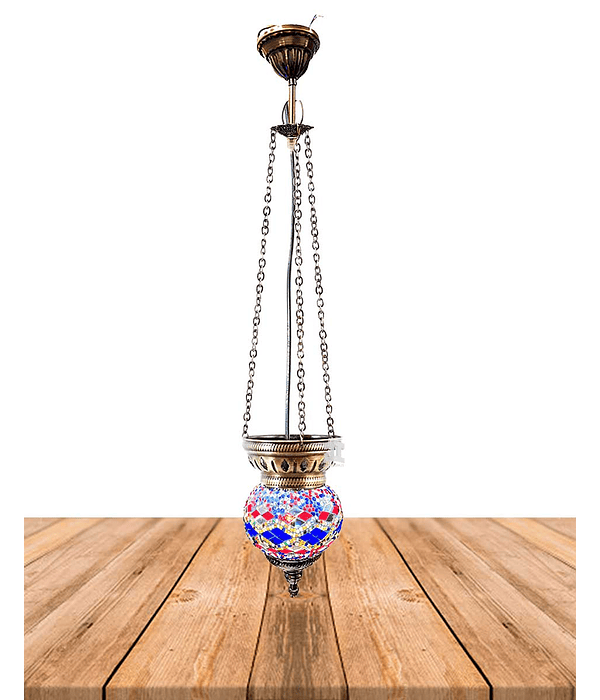 Lámpara Turca de Mosaico Colgante 24"   YMA130