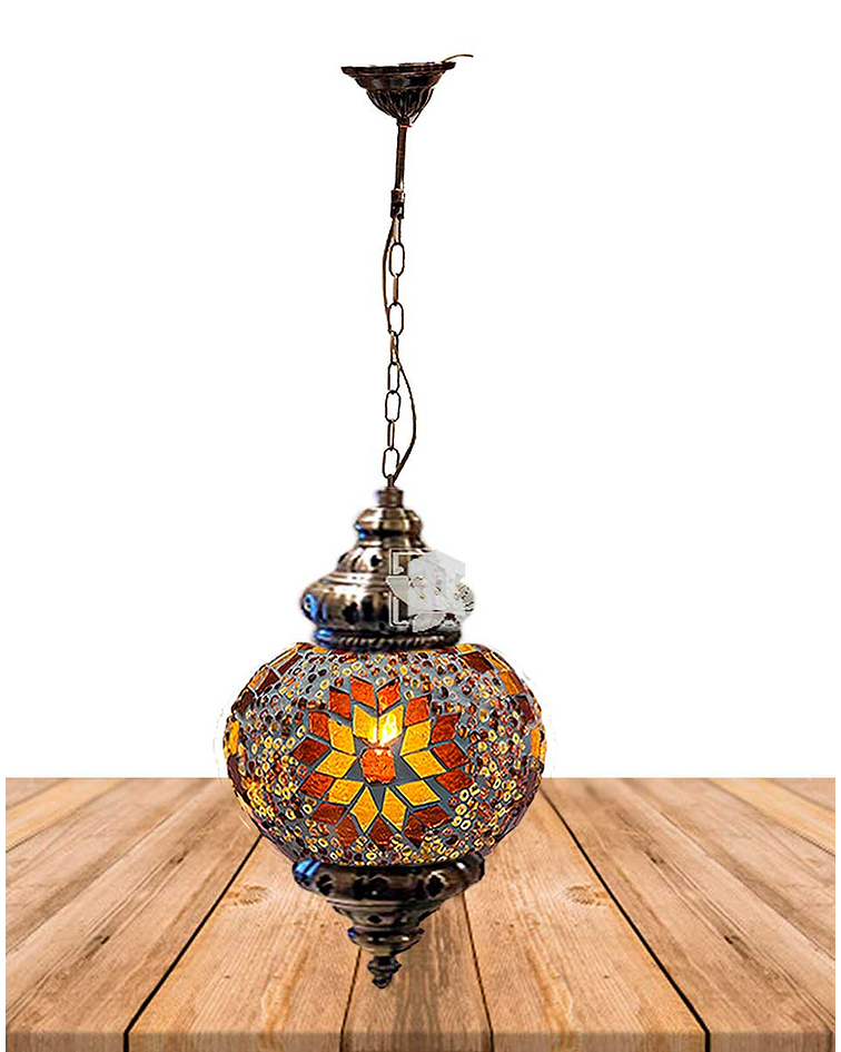 Lámpara Turca de Mosaico Colgante 33"   HG01-17