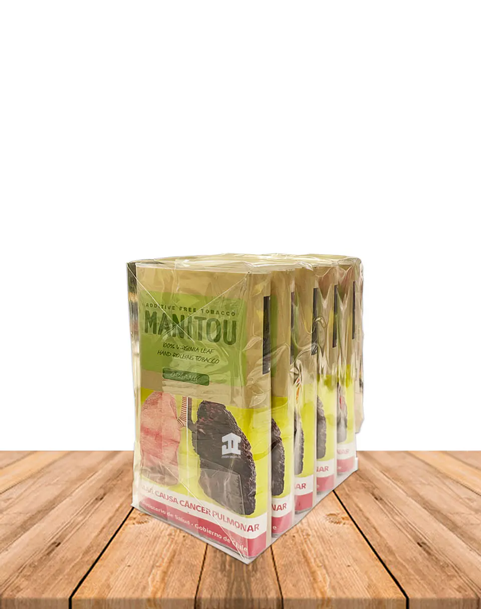 Tabaco  Manitou Virginia Organic Sabores 40g    4
