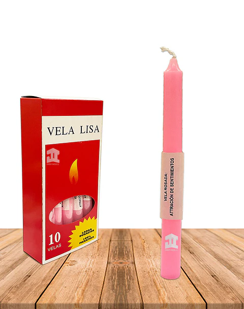 Vela Lisa Esotéricas Color Rosado