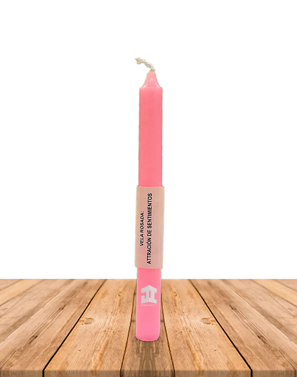 Vela Lisa Esotéricas Color Rosado 2