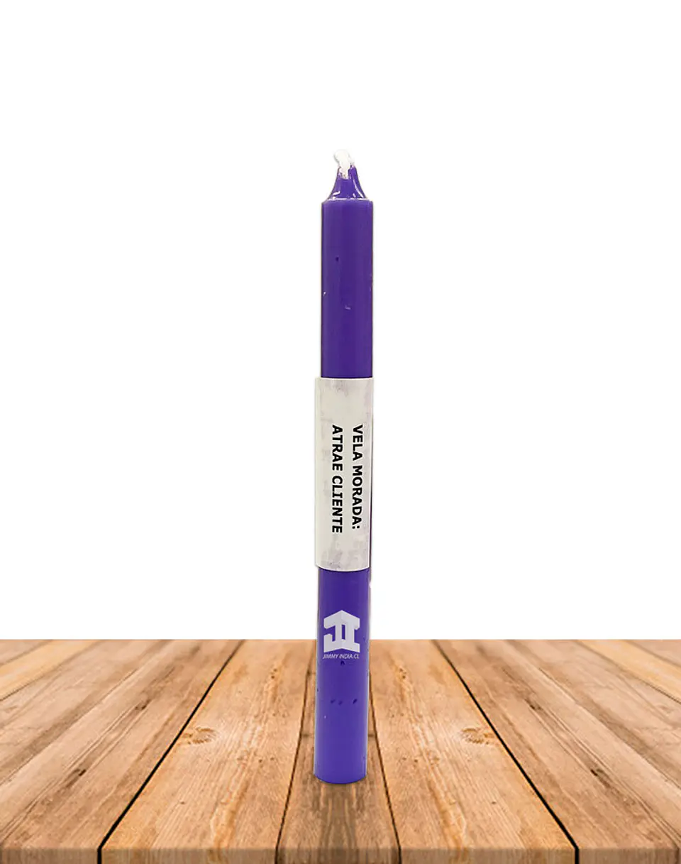 Vela Lisa Esotérica Color Morado 2