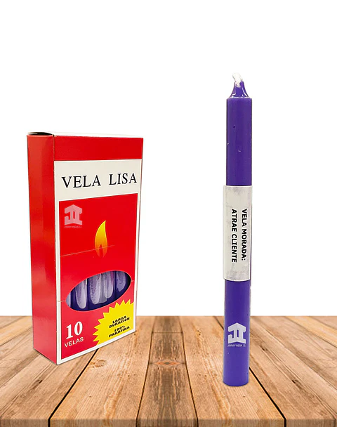 Vela Lisa Esotérica Color Morado