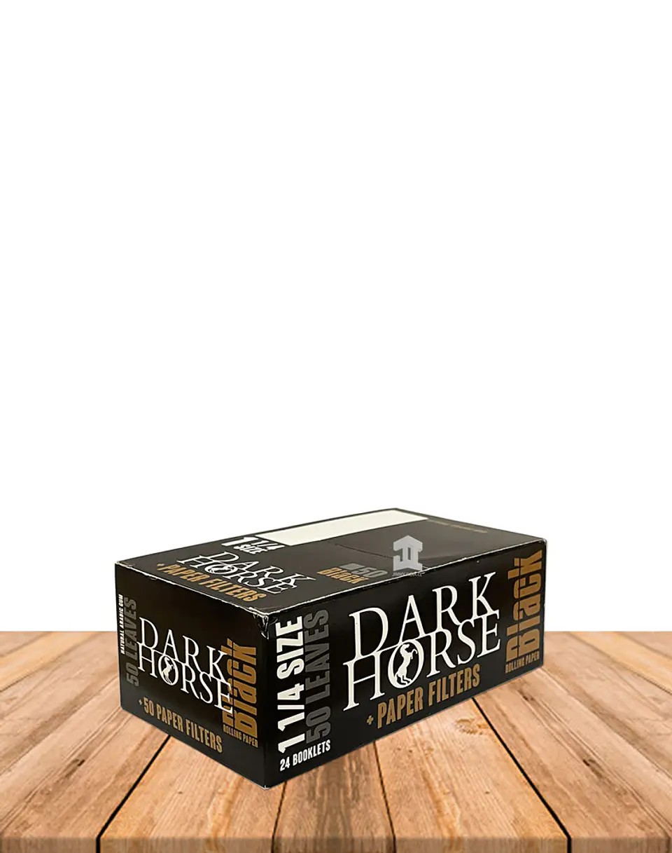 Papelillo Dark Horse Black + Tips,  Caja de 24 1