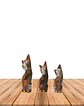 Set de 3 Gatos de Madera  N°3  15,8cm - Miniatura 4