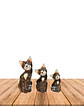 Set de 3 Gatos de Madera  N°3  15,8cm - Miniatura 3