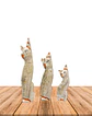 Set de 3 Gatos de Madera  N°4  25,1cm - Miniatura 4