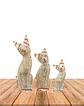 Set de 3 Gatos de Madera  N°4  25,1cm - Miniatura 2
