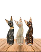 Set de 3 Gatos de Madera  N°4  25,1cm - Miniatura 7