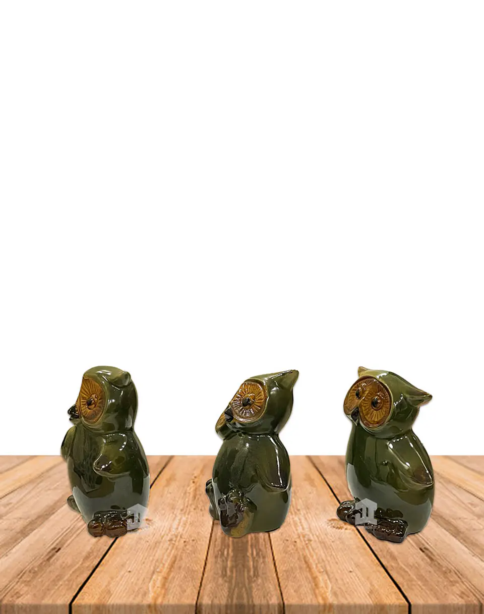 Set de 3 Búhos de Cerámica JI16-248 2