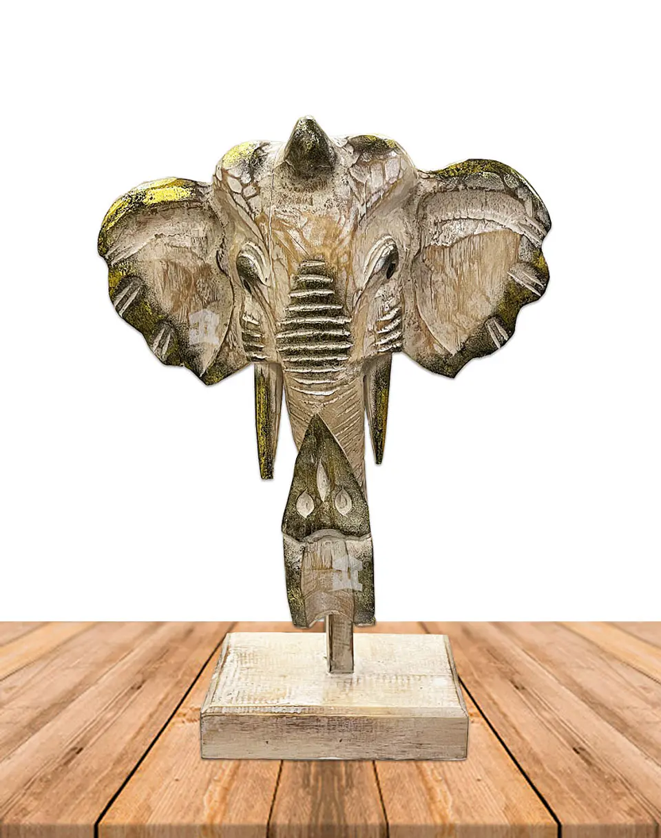 Elefante de Madera Con Soporte N°23 1
