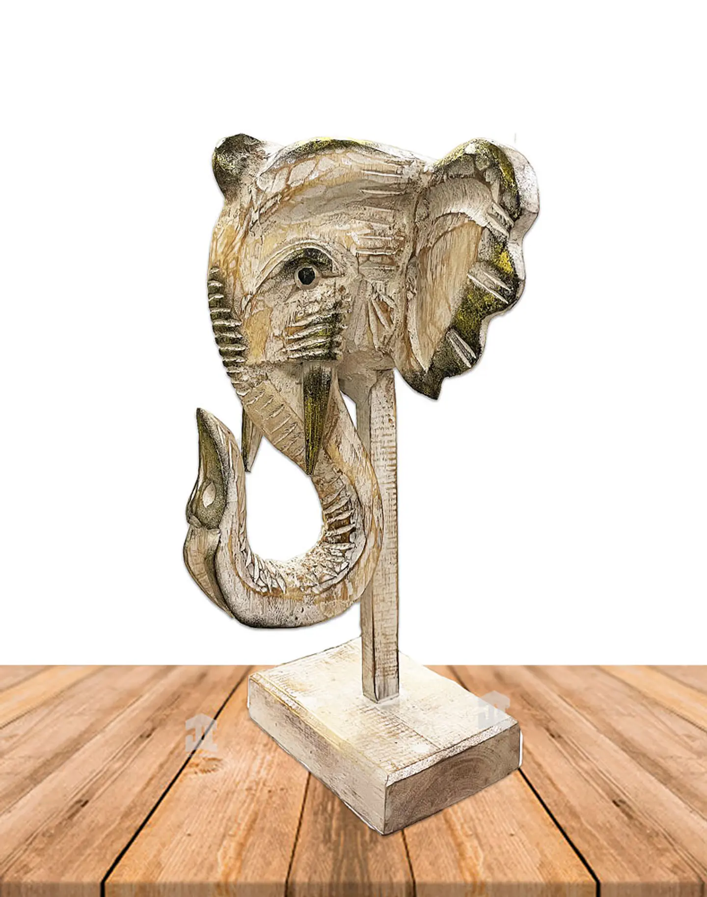 Elefante de Madera Con Soporte N°23 2