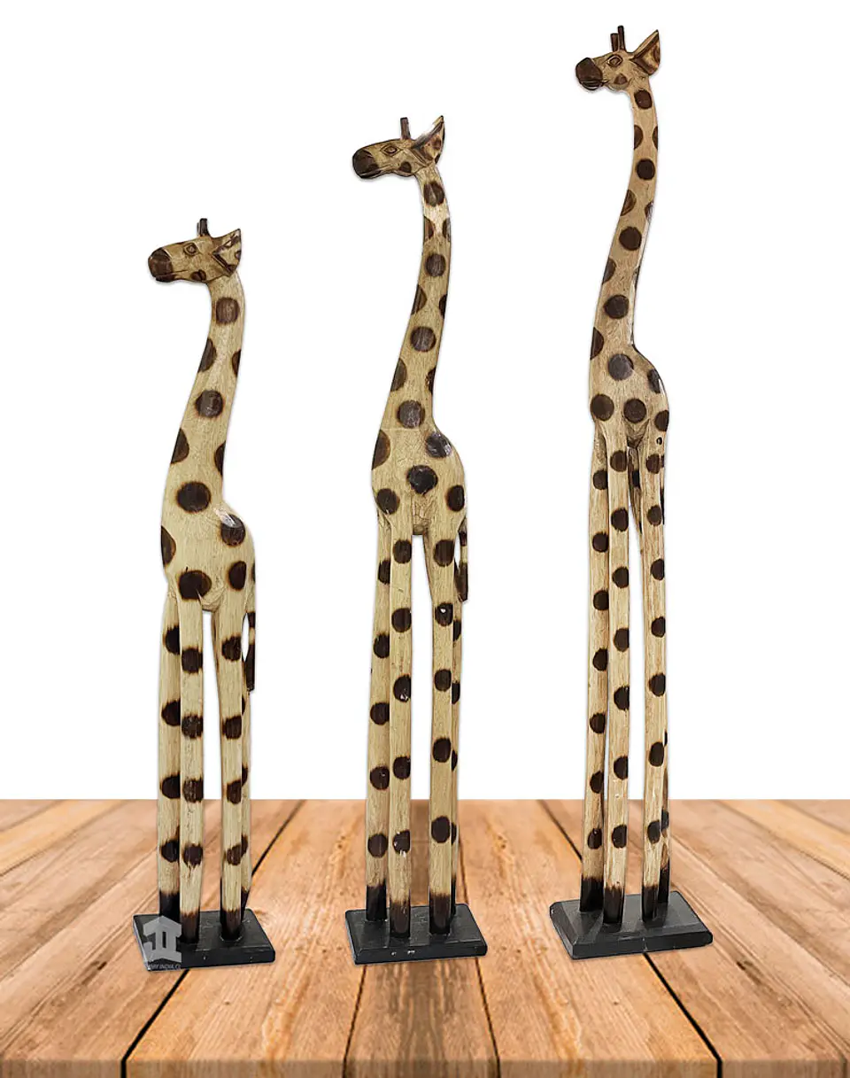 Set de 3 Jirafas de Madera  N°7  152cm 1