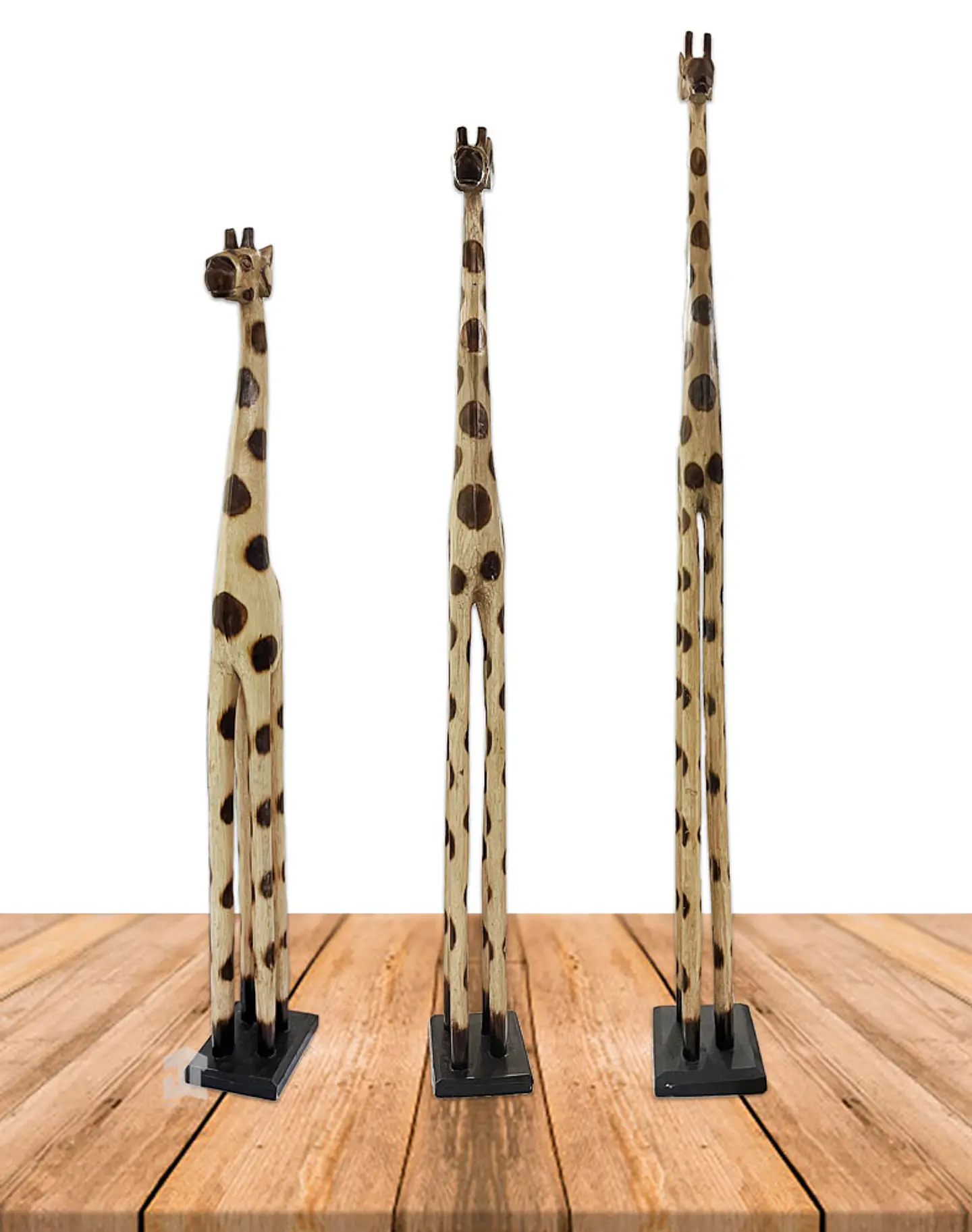 Set de 3 Jirafas de Madera  N°7  152cm 2