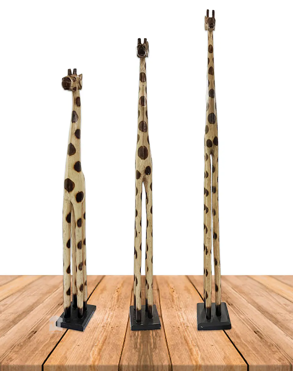 Set de 3 Jirafas de Madera  N°7  152cm 2