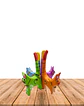 Set de 4 Gatos de Madera colores N°12 - Miniatura 1
