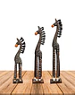 Set de 3  Cebras de Madera  N°9 100cm - Miniatura 1