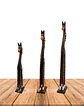 Set de 3  Cebras de Madera  N°9 100cm - Miniatura 2