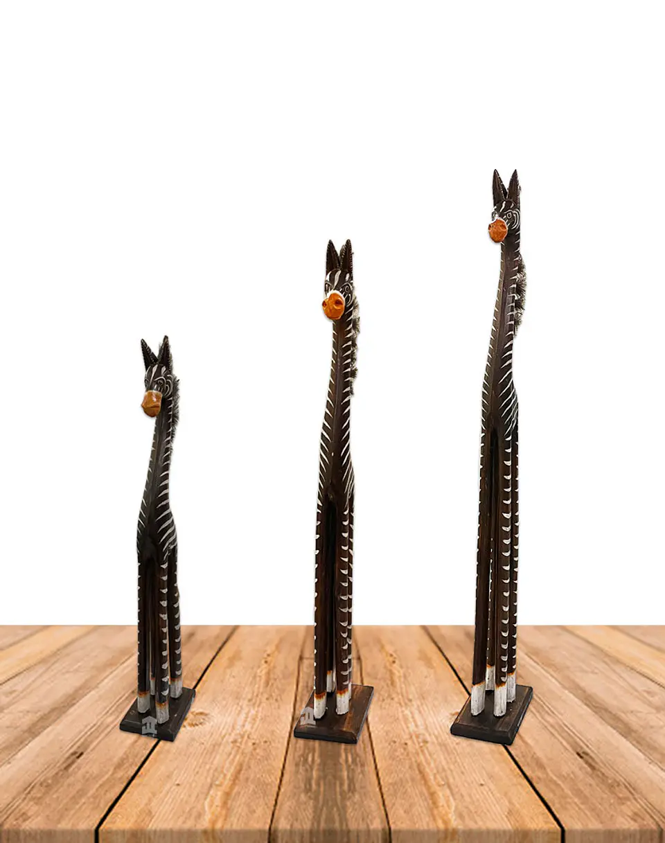 Set de 3  Cebras de Madera  N°9 100cm 2