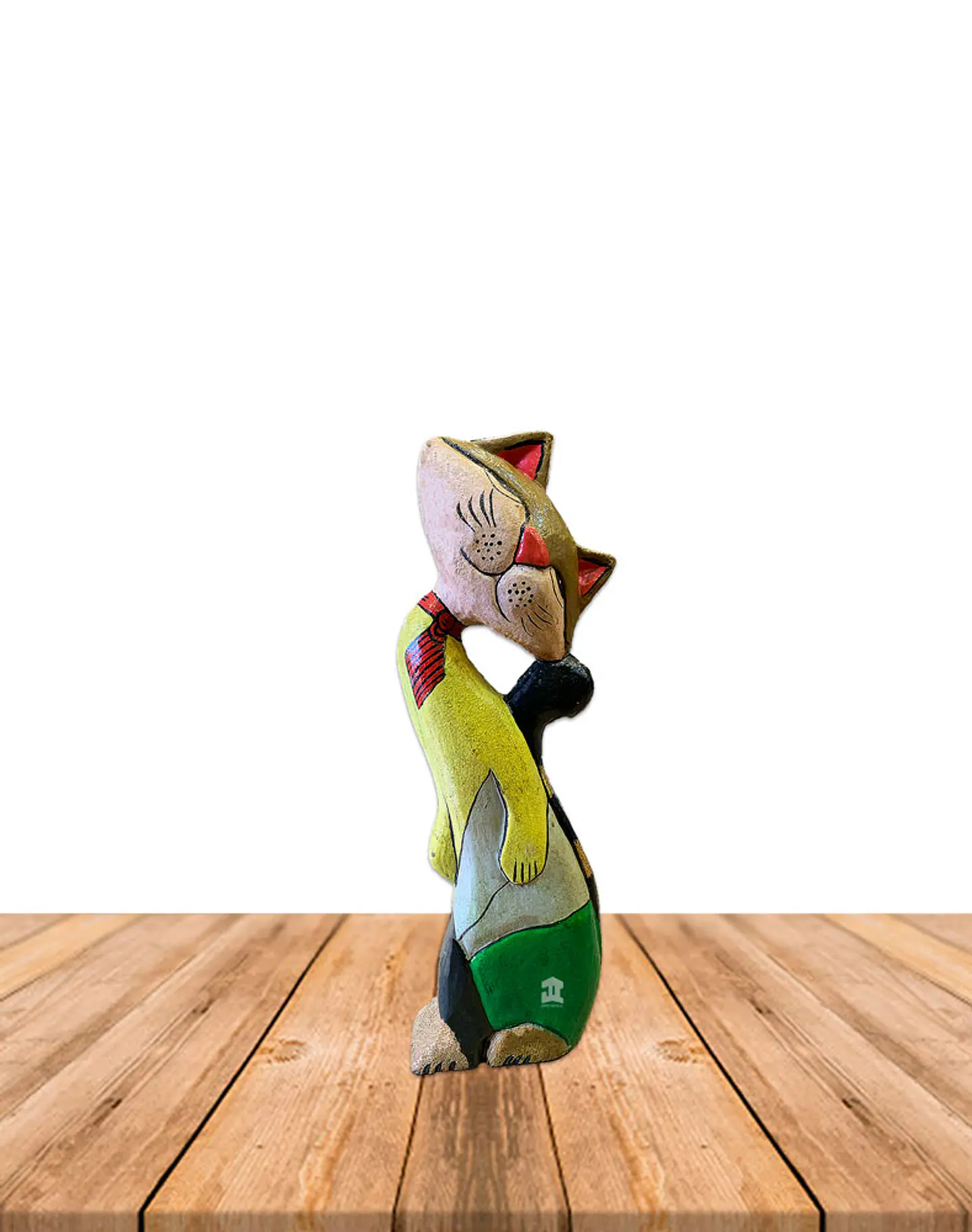 Figura Gato de Madera  N°ADD  37,5cm 1