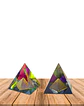 Pirámide de Cristal Color 6 cm JI25-57 - Miniatura 3
