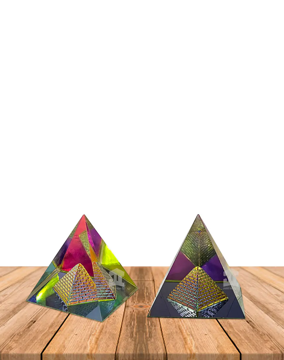 Pirámide de Cristal Color 6 cm JI25-57 3