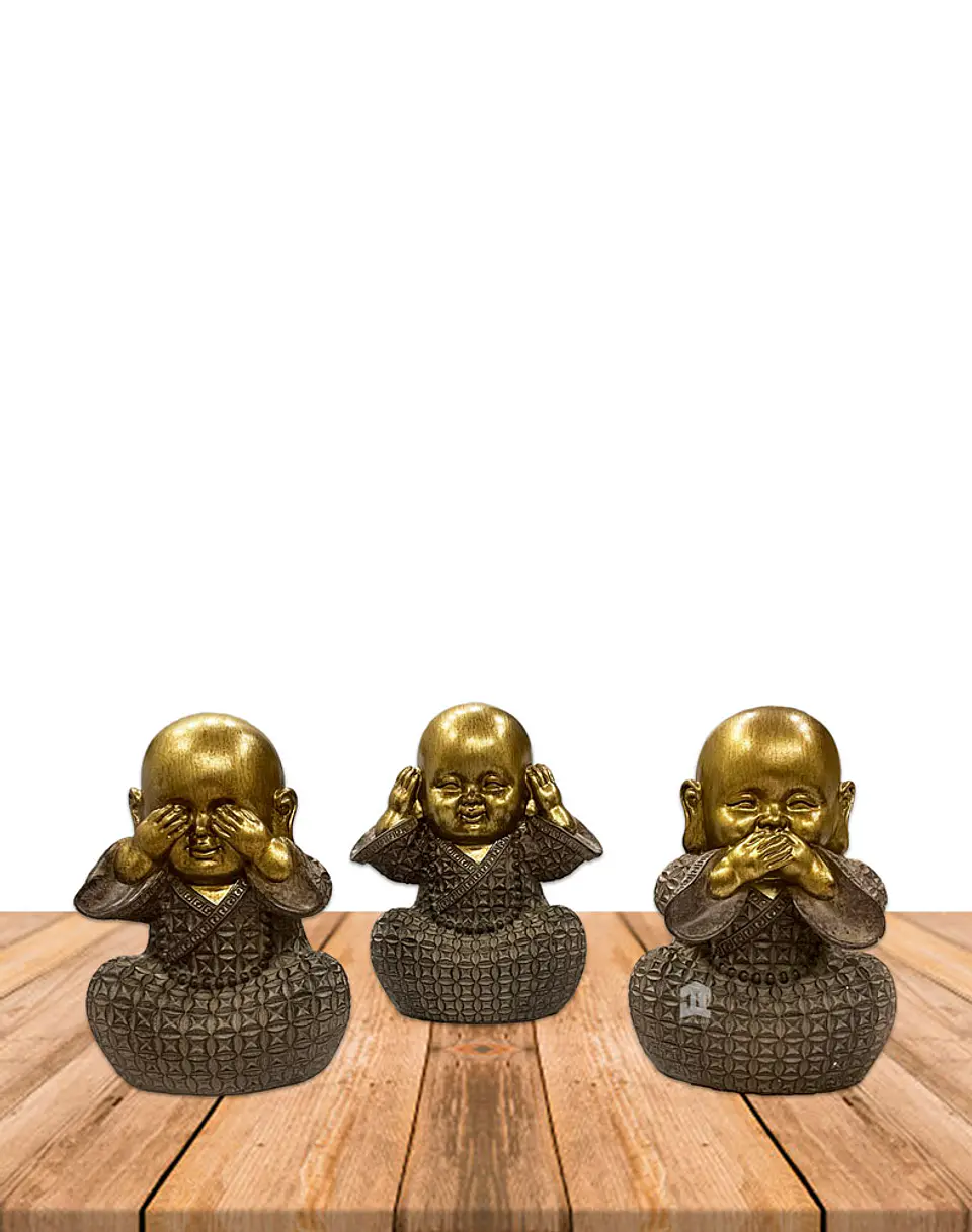 Set Figura Buda  Ciego Sordo Mudo  JI23-531 1