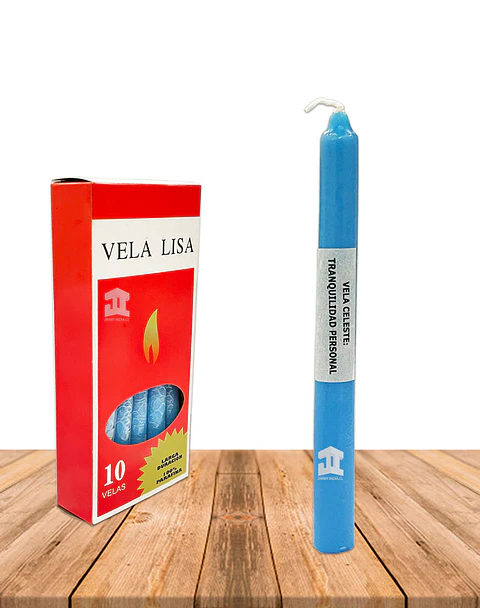 Vela Lisa Esotérica Color Celeste